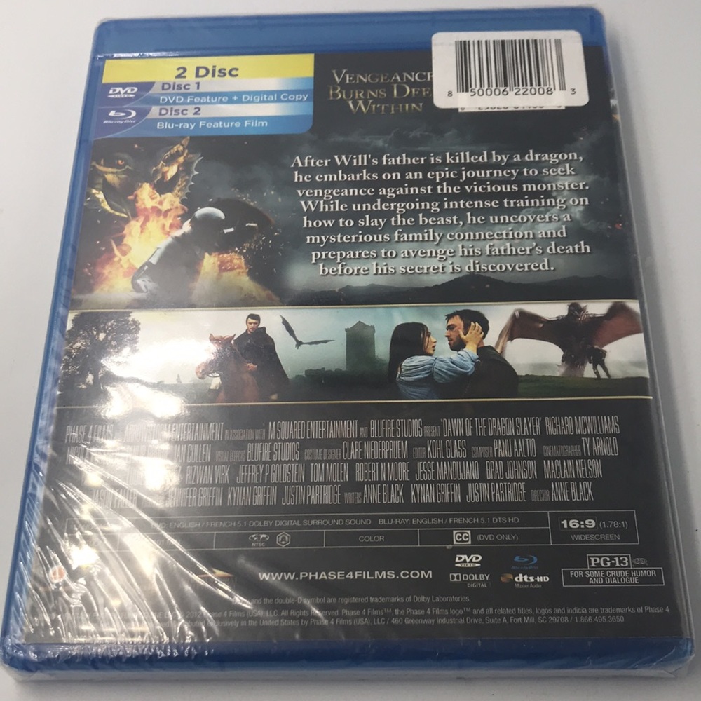 Dragon Slayer DVD 📀 and Blu-ray Combo pack New - Picture 2 of 4